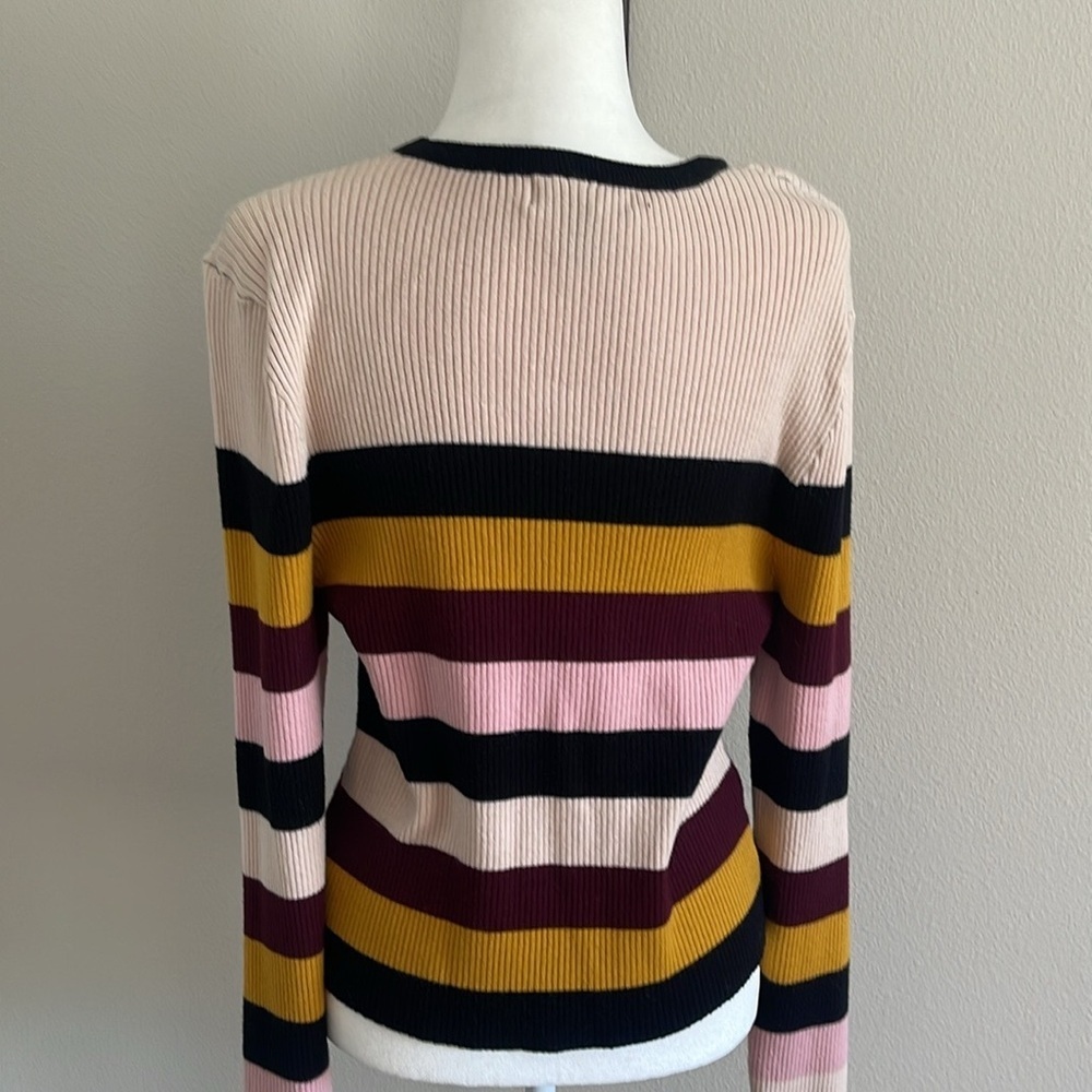 Striped Ribbed Sweater Size 3X - Picture 3 of 5